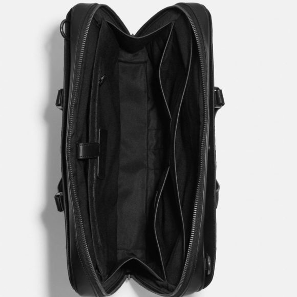 ✅️ COACH Signature Leather Designer Laptop Briefcase Work Bag NWT Rare unisex - Picture 5 of 15